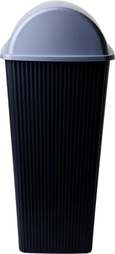 Mülleimer 50L anthrazit Schwingdeckel für Küche und Büro stabil vielseitig