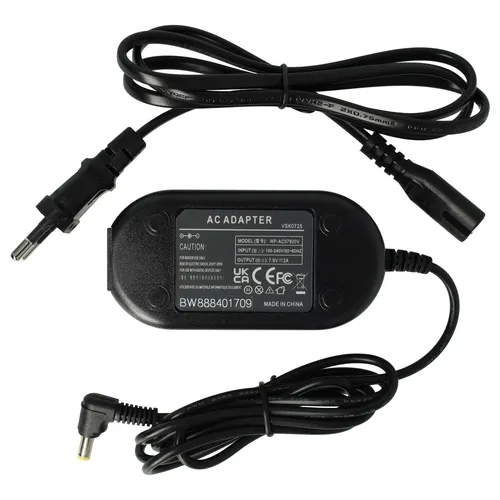 vhbw Netzteil kompatibel mit Panasonic PV-DV402D, PV-DV51D, PV-DV400D, PV-DV402, PV-DV52DS, PV-DV52S, PV-DV52, PV-DV52D Kamera, Digitalkamera, 2m