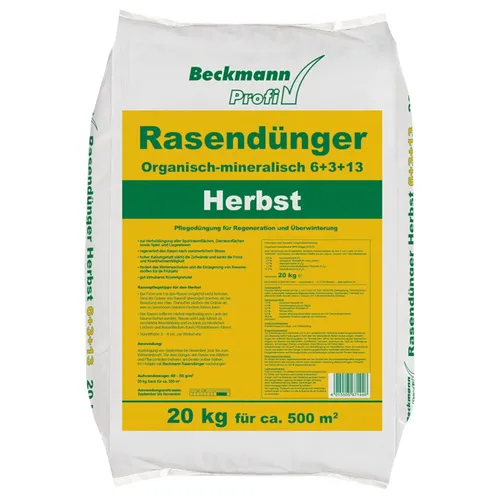 BECKMANN PROFI Rasendünger Herbst 6+3+13 20 kg von Beckmann Profi