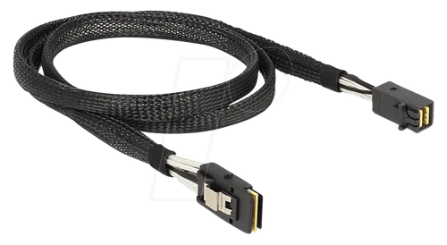Delock Internes SAS-Kabel 6Gbit/s 1m - Internes Anschlusskabel mit 4x Mini SAS HD (SFF-8643) zu 36 PIN 4iMini MultiLane, ideal für hohe Datenübertragungsraten und zuverlässige Verbindungen in Serverumgebungen.