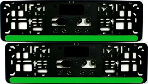 Kennzeichenhalter KURZ (46 cm) - GRÜN (Leiste) - Satz (2 Stück)! - PREMIUMQUALITÄT! - 460 mm