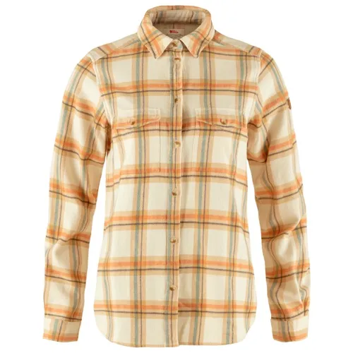 Fjällräven Women's Övik Heavy Flannel Shirt - Hemd Gr L beige - Kuscheliges Flanellhemd in Beige, Größe L; ideal für Reisen, Alltag und Wandern; aus 100% Baumwolle für höchsten Tragekomfort.