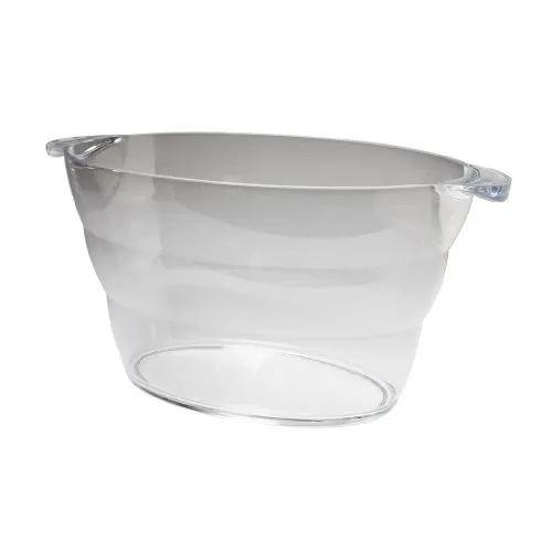 BarCraft Getränkekühler 10L, Großer Bierkühler für BBQ, Party Kühlbehälter für Bier, Wein, Champagner und Sekt, Großer Eiseimer, Transparent Acrylglas, Durchmesser 47 cm