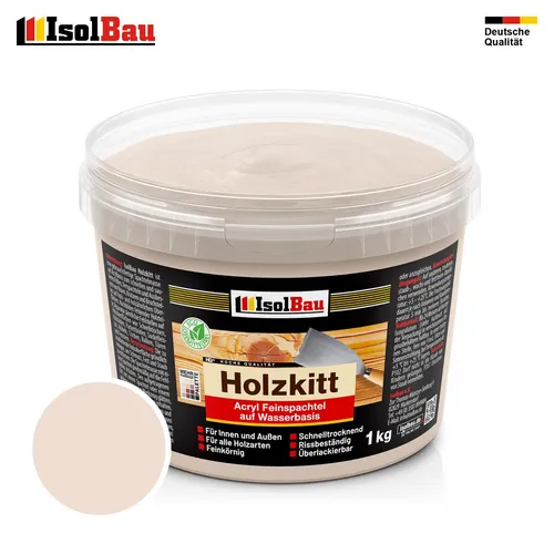 Holzkitt Spachtelmasse Holzspachtelmasse Innen Außen 1 kg Buche Hell ( Nr.5 )