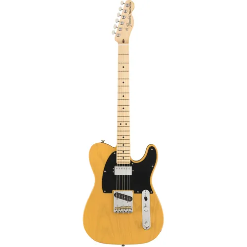 Fender Limited Edition American Performer Tele Humbucker Ash Butterscotch Blonde E-Gitarre - Exklusive Telecaster mit flexiblem Klangbild, kombiniert Fender Yosemite Single-Coil und DoubleTap Humbucker für vielseitige Sounds. Ideal für Riffing und Bends, erhältlich im MUSIC STORE.
