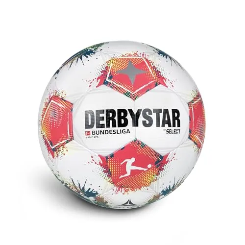 Derbystar Bundesliga Magic APS v25 - Offizieller Wettspielball - Turnierbälle für Fußball. Thermo Bonded, FIFA QUALITY PRO, weicher Ballkontakt und optimales Sprungverhalten für ein perfektes Spiel.