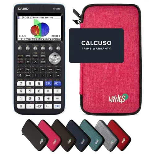 CASIO fx-CG50 Taschenrechner mit WYNGS Schutztasche Pink in pink von CASIO