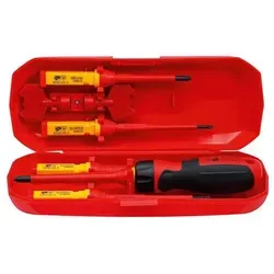 BGS TECHNIC VDE-Schraubendreher-Satz, 35813, mit Wechselklingen, 8-teilig