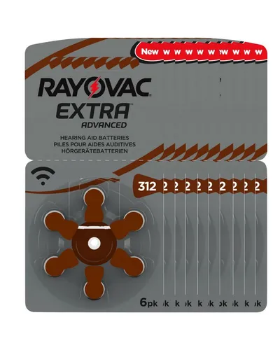 RAYOVAC 10x Hörgerätebatterie 312 Zinc Air Extra Advanced - Batterien für Hörgeräte, zuverlässige Energiequelle mit langer Betriebsdauer und hervorragender Klangqualität dank Zn/Luft-System.