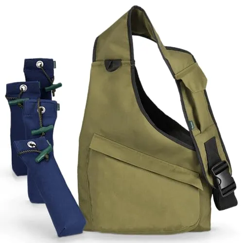 Romneys Dummytasche Sidemount inkl. 4 Standard-Dummies | Dummytasche Sidemount Standard-Dummy | Ideal für das Hundetraining (blau)