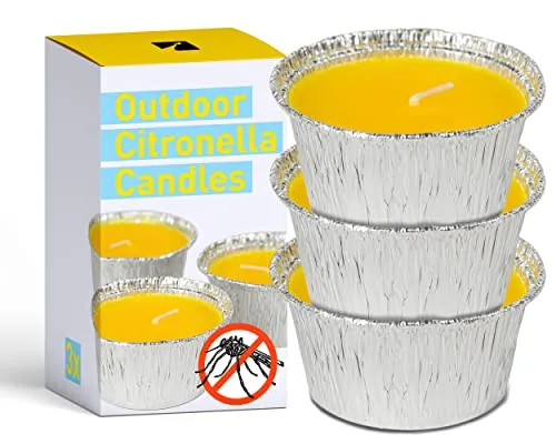 Citronella Kerze Outdoor Set – 3 Stück – 11h Brenndauer – Duftkerze für Garten und Balkon