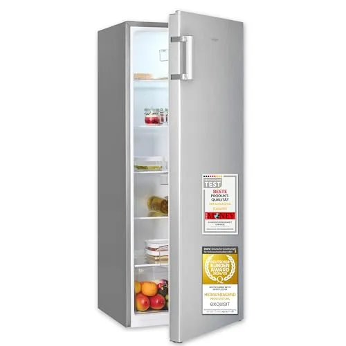 Exquisit Vollraumkühlschrank KS5320-V-H-010E - 242 l Nutzinhalt, LED-Beleuchtung und flexible Platzierung für optimale Frische