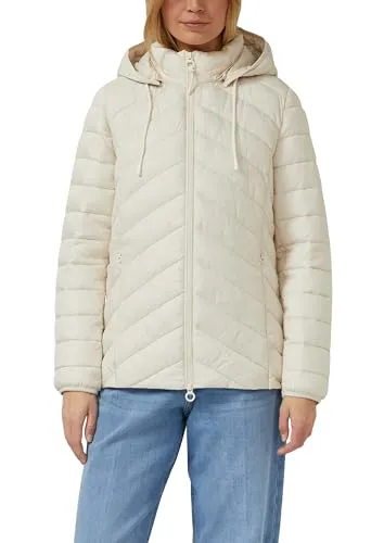 s.Oliver Beige Outdoorjacke XS (34) - Stylische und vielseitige Outdoorjacke in Beige, ideal für jede Gelegenheit. Hergestellt aus 100% Polyester, pflegeleicht und bequem für den täglichen Gebrauch.