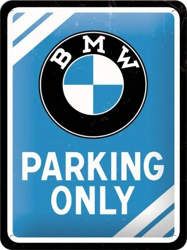 Blechschild „BMW Parking Only“ 15 x 20 cm von Nostalgic-Art
