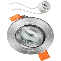 Ledscom.de Bad-Deckeneinbaurahmen ERID, IP44, schwenkbar, rund - Lampen für Badezimmer mit IP44 Schutz und schwenkbarer Funktion, ideal für flexible Beleuchtung in feuchten Räumen.