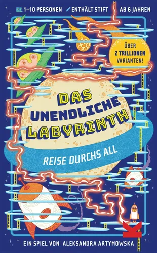 Laurence King Spiel Das unendliche Labyrinth - Gesellschaftsspiel für Kinder ab 6 Jahren, fördert Kreativität und strategisches Denken