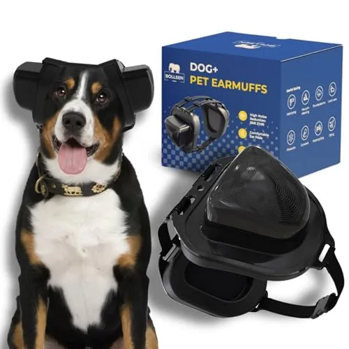 BOLLSEN Dog+ Gehörschutz für Hunde | Verstellbarer Lärmschutz für alle Hunderassen (XS)