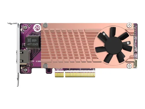 QNAP QM2-2P10G1TB - Speicher-Controller M.2 PCIe 3.0 x4 (NVMe), ideal für die Erweiterung Ihrer Speicherlösungen mit zwei internen M.2 2280 Einschüben