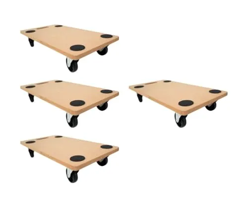 PROREGAL Mega Deal 4X Profi Transportroller | 200kg Traglast - Rollwagen mit robusten MDF-Platten, ideal für den sicheren Transport schwerer Lasten bis 200 kg. Perfekt für Lager und Werkstatt.