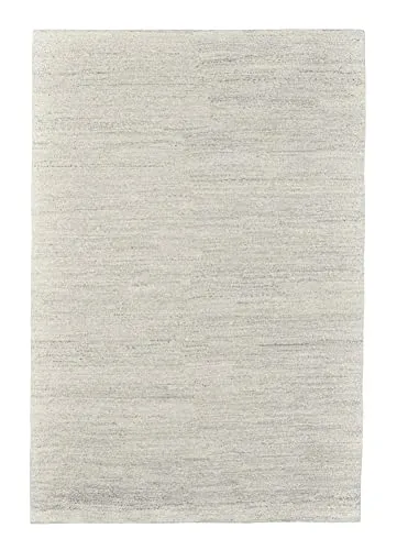 THEKO Wollteppich Taza Royal - Echter Berberteppich aus Marokko - Hochflor-Teppich aus reiner Schurwolle, handgeknüpft und besonders langlebig. Das zeitlose Design passt perfekt in jedes Zuhause und sorgt für ein flauschiges Laufgefühl.