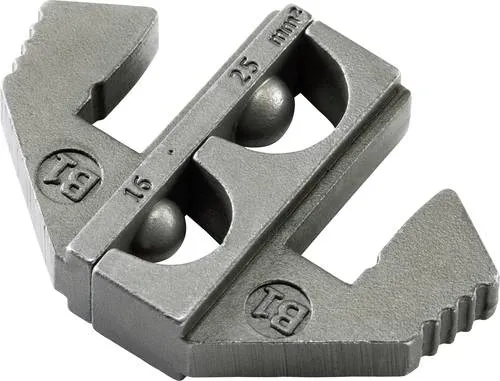 TOOLCRAFT PLE-0B1 Crimp-Einsätze Unisolierte Kabelschuhe Quetschbereich: 16 bis 25mm² Passend für Marke (Zangen): TOOLCRAFT PZ-500