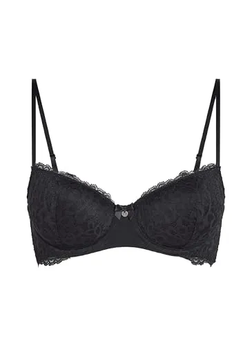 Hunkemöller Gemoldeter BH Marine Padded Underwired Bra Schwarz 100 - Eleganter gemoldeter BH in Schwarz, Größe 100B. Mit gepolsterten Cups und Unterdraht für optimalen Halt und Komfort im Alltag.