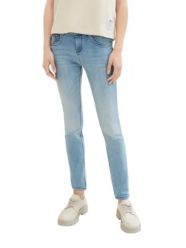 TOM TAILOR Damen Tapered Relaxed Jeans, 10142 - Light Stone Blue Denim, 31/32 - Stylische Tapered Relaxed Fit Jeans im Five-Pocket-Style, ideal für Komfort und Bewegungsfreiheit dank Elasthananteil. Perfekt für Alltag und Freizeit.