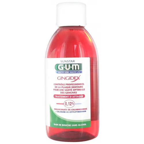 GUM Gingidex Mundspülung als Akuttherapie 300 ml mit der doppelt antiseptischen
