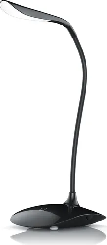 Brandson LED Schreibtischlampe dimmbar, Tischlampe, Tischleuchte, Leselampe, 3 Helligkeitstufen, warmweiß, stromsparend, USB oder Batteriebetrieb, Schwarz