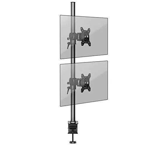 Duronic DM35V2X1 - Vertikale Dual-Monitorhalterung für 2 PCs, ergonomisch, mit Kabelmanagement und flexibler Montage für optimalen Komfort