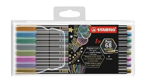 STABILO - Premium Metallic-Filzstift - Pen 68 metallic - 8er Pack