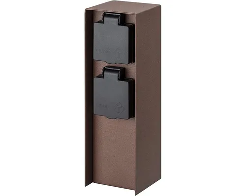 BOLD Gartensteckdose ORIO, 2 Steckplätze, Edelstahl, Wasserdicht nach IP44