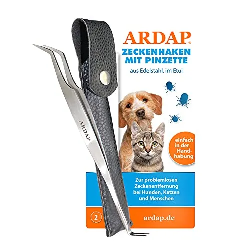 Ardap Zeckenhaken mit Edelstahl-Pinzette von ARDAP