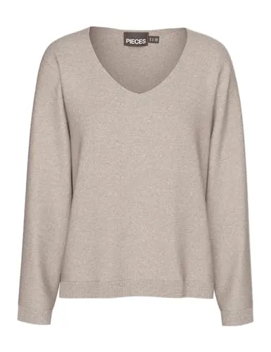 PIECES Pcbree Ls V-Neck Knit Noos Bc von PIECES