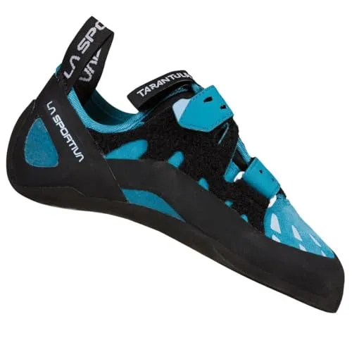 La Sportiva Tarantula Woman Kletterschuhe topaz 36 - Damen Kletterschuhe mit neutralem Schnitt und extra dicker FriXion Black Sohle für optimalen Grip. Ideal für Einsteiger und Klettertraining, bietet eine bequeme Passform dank einfacher Schnürung und schweißabsorbierender Zunge.