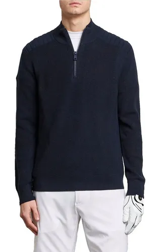 Polo Ralph Lauren Sweatshirt RLX Merino Wool Quarter-Zip Sweater Pullover Golf Pullover Navy Strukturierte Schulterpartie, Reißverschluss mit geripptem Stehkragen