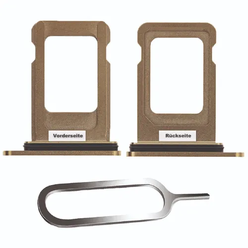iPHONE 13 PRO / MAX SIM KARTEN HALTER TRAY ADAPTER FACH STECKER SLOT NADEL GOLD