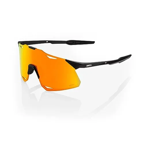 100% MTB-Sportbrille Hypercraft Matte Black mit HiPER Red Multilayer Mirror Lens - Sportbrille für Mountainbiking, mit hochreflektierenden Gläsern für optimalen Sichtschutz und Kontraststeigerung in jedem Terrain.