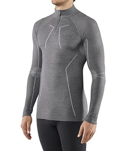 FALKE Funktionsshirt Wool-Tech - Warmes Merinowoll-Shirt für kalte Temperaturen - Funktionsshirt aus hochwertiger Merinowolle, ideal für kalte bis sehr kalte Temperaturen. Es bietet optimale Feuchtigkeitsregulierung und hält geruchsneutral, perfekt für aktive Nutzer.