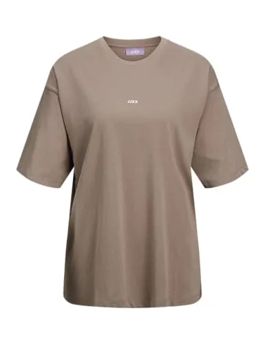 JACK & JONES Damen JJXX JXANDREA SS Loose Every Tee NOOS T-Shirt, Brindle/Print:White Logo, M