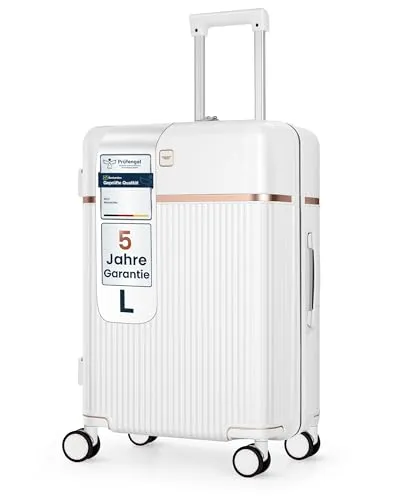 4FLY Leichter Premium Hartschalen-Reisekoffer L – 65 cm Trolley mit TSA-Schloss