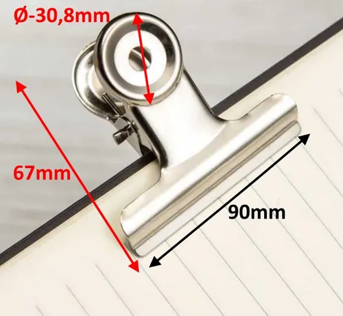 Stück kleine Verschlussclips Metall | 90mm Tüten Clips | Brief Klammern aus Edelstahl mit starker Federkraft | Lebensmittelbeutel Verschlussklammern | Metallklemmen für ein luftdichtes Abschließen 20