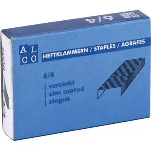 Alco Heftklammern Typ 6/4, 2 - 10 Blatt Heftleistung, verzinkt, 2000 Stück