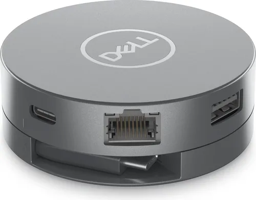 Dell DA305 Mobile Adapter Dockingstation - 6-in-1 USB-C Multiport mit 2x USB 3.1, HDMI, VGA, DisplayPort und Ethernet, kompakt und tragbar