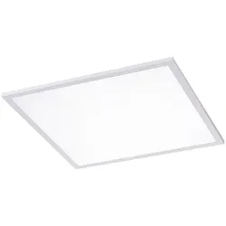 LED-Panel 62x62cm, dimmbar mit Farbsteuerung - Moderne Deckenleuchte mit sanftem, blendfreiem Licht. Inklusive Funk-Fernbedienung und CCT Lichtmanagement für individuelle Farbtemperatur. Ideal für Wohnzimmer, Schlafzimmer oder Küche.