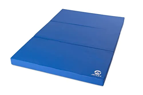 Jeflex Weichbodenmatte klappbar 150x100x8 cm - Weichbodenmatte für Gymnastik und Yoga, klappbar und platzsparend. Hergestellt in Deutschland, bietet Sicherheit und Komfort beim Training und Spielen.