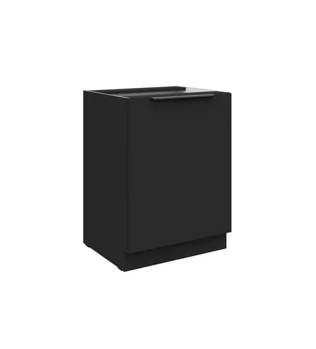 Küchen-Preisbombe Unterschrank 60 cm Küche SIENA Schwarz in schwarz von Küchenpreisbombe