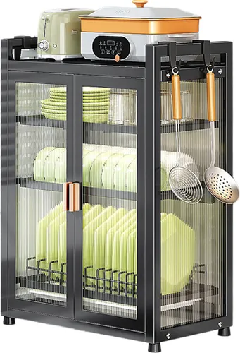 Heikoeco Geschirrständer - Abtropfgestell für die Küche - Spülenzubehör, großes Design (44x27,5x67,5cm) in elegantem Schwarz, ideal für effizientes Abtropfen und Platz sparen in Ihrer Küche.