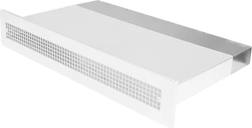 Außenluftanschluss mit Flachkanalanschluss, weiß, 2 Stutzen 300 x 90 mm, teleskopisch 200-400 mm