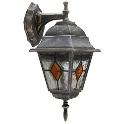 Rabalux 8181 Außenwandleuchte Monaco - Elegante Wandlampe in Antik Gold - Klassische Außenleuchte für stilvolle Akzente, witterungsbeständig mit IP43 und kunstvollem Glas-Einsatz, ideal zur Beleuchtung von Eingangsbereichen und Terrassen.